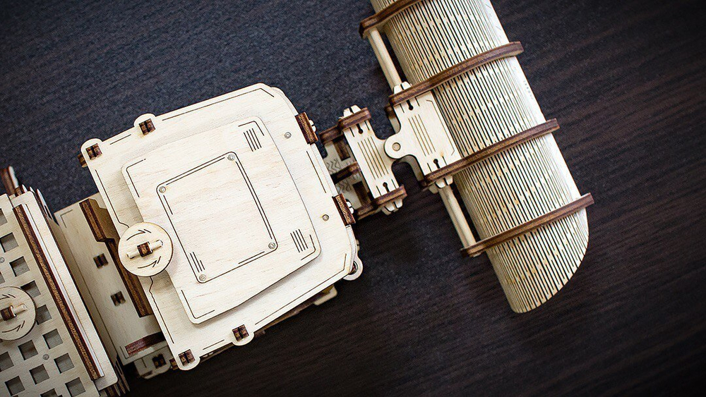 Снегоуборочная машина (Snow Truck) от EWA - Деревянный конструктор, сборная механическая модель, 3D пазл