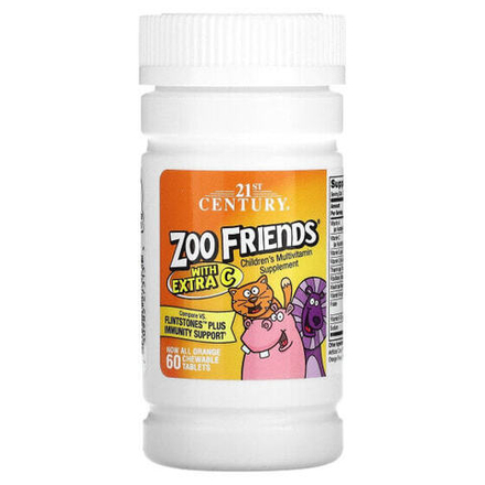 21st century zoo friends с витамином c апельсин 60 таблеток