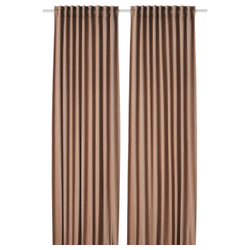 IKEA TIBAST  (ИКЕА ТИБАСТ)  -  Шторы, 1 пара, на ленте/темно-красные, 145x300 см