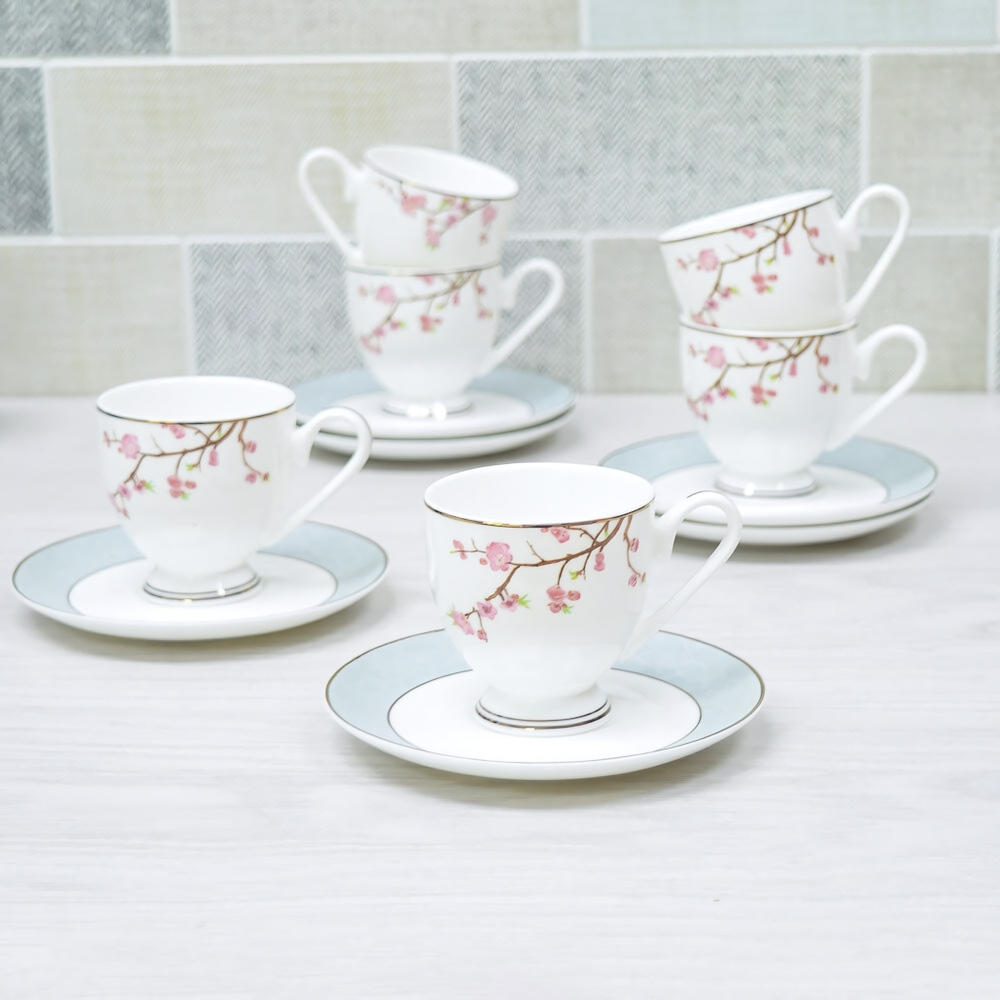 Кофейный набор 12 предметов, костяной фарфор, 145-638