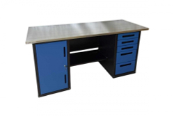 Верстак GWT-V1800B3 Great Wolf - двухтумбовый, 5 ящиков, тумба с дверью, синий 1800x700мм