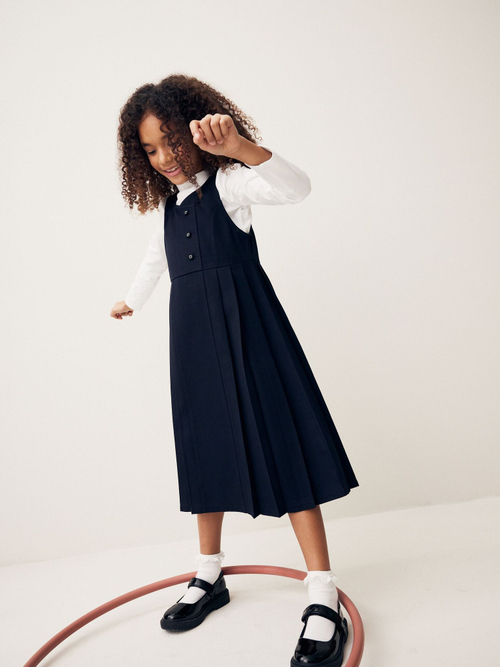 Сарафан длинный школьный для девочки Next Q84-886, Темно-синий