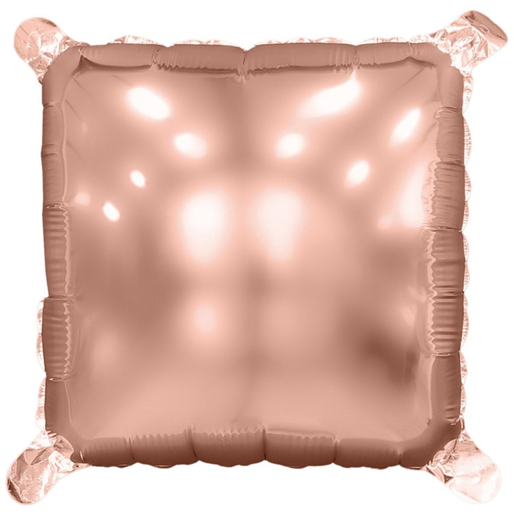Шар фольгированный Квадрат 40 см (Розовое Золото)