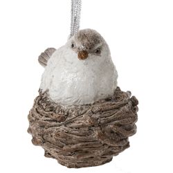 GAEM Украшение новогоднее "Птичка в гнезде", L7 W9 H9 см