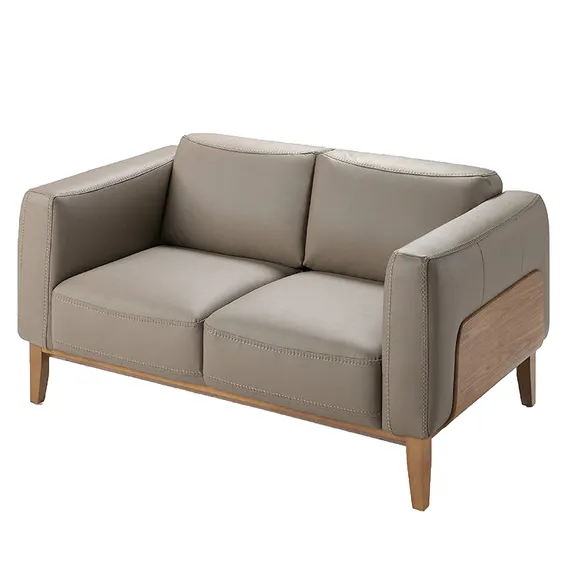 Двухместный диван Angel Cerda 5353-2P, серо-бежевая кожа