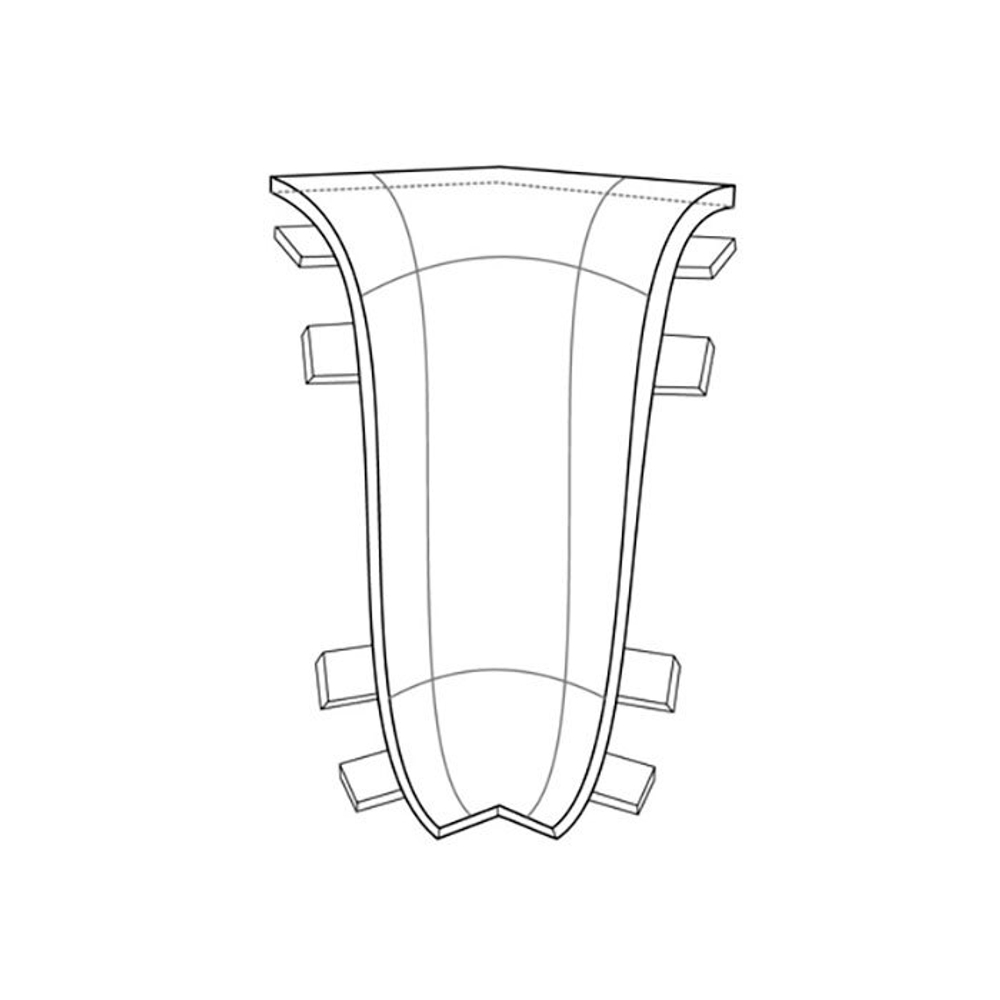 Плинтус LinePlast 58 мм Угол внутрениий