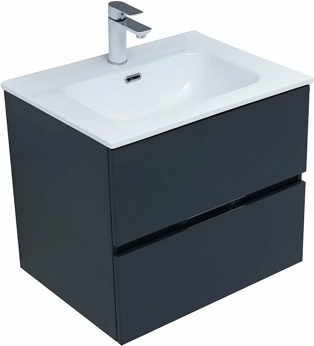 Тумба с раковиной Aquanet Алвита New 277511 60 антрацит
