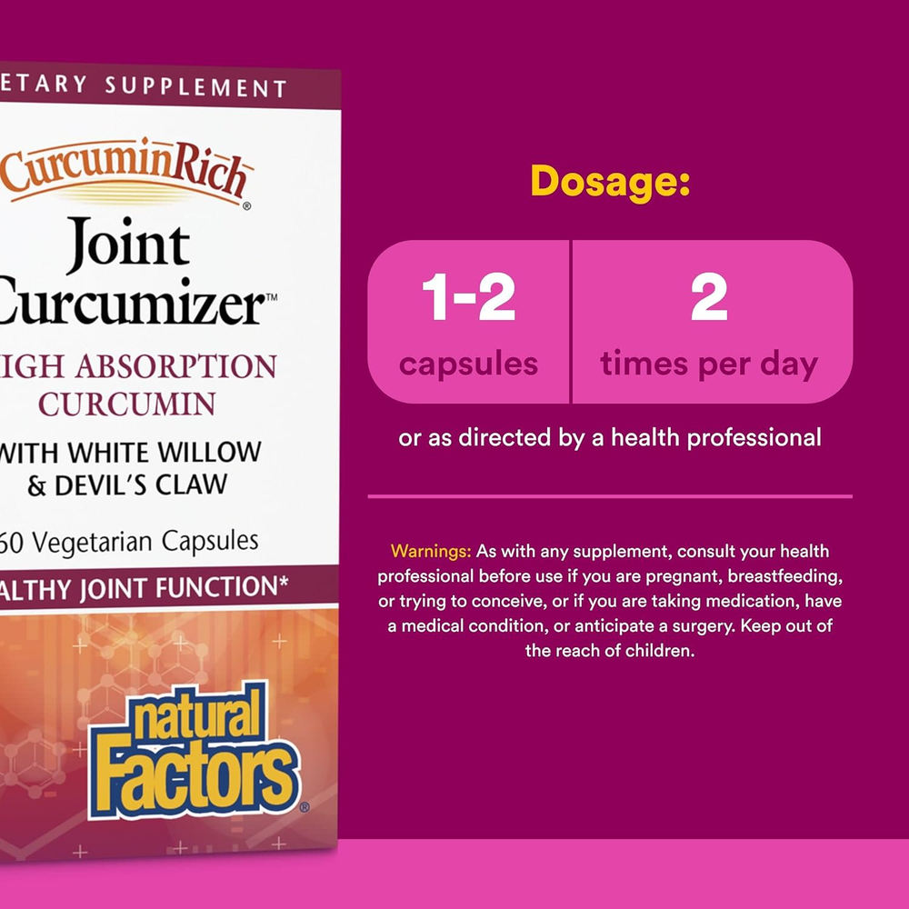 Natural Factors, CurcuminRich, средство для суставов на основе куркумина, 60 вегетарианских капсул
