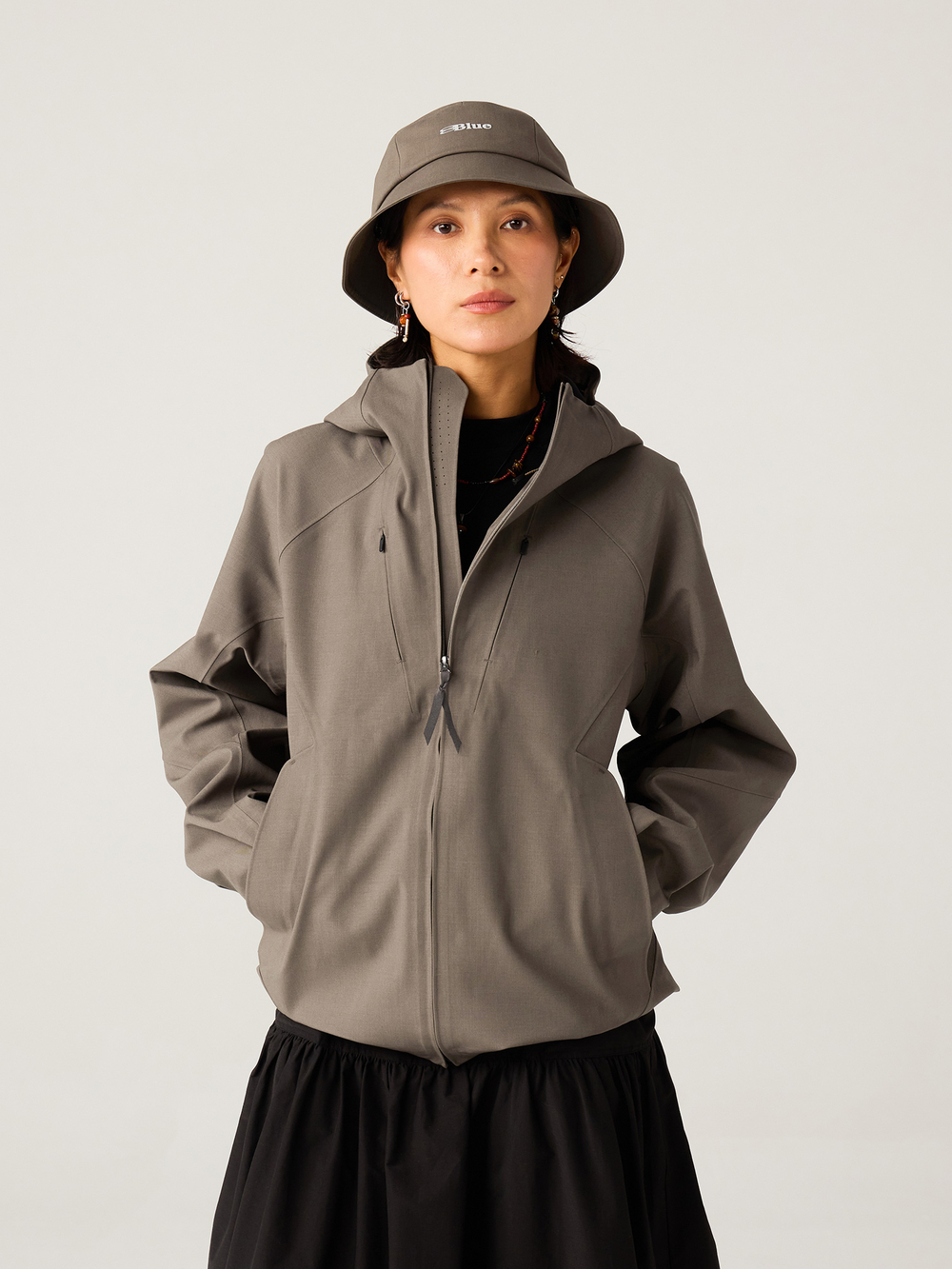 Куртка Nothomme Blue Wool-Textured Hardshell Jacket