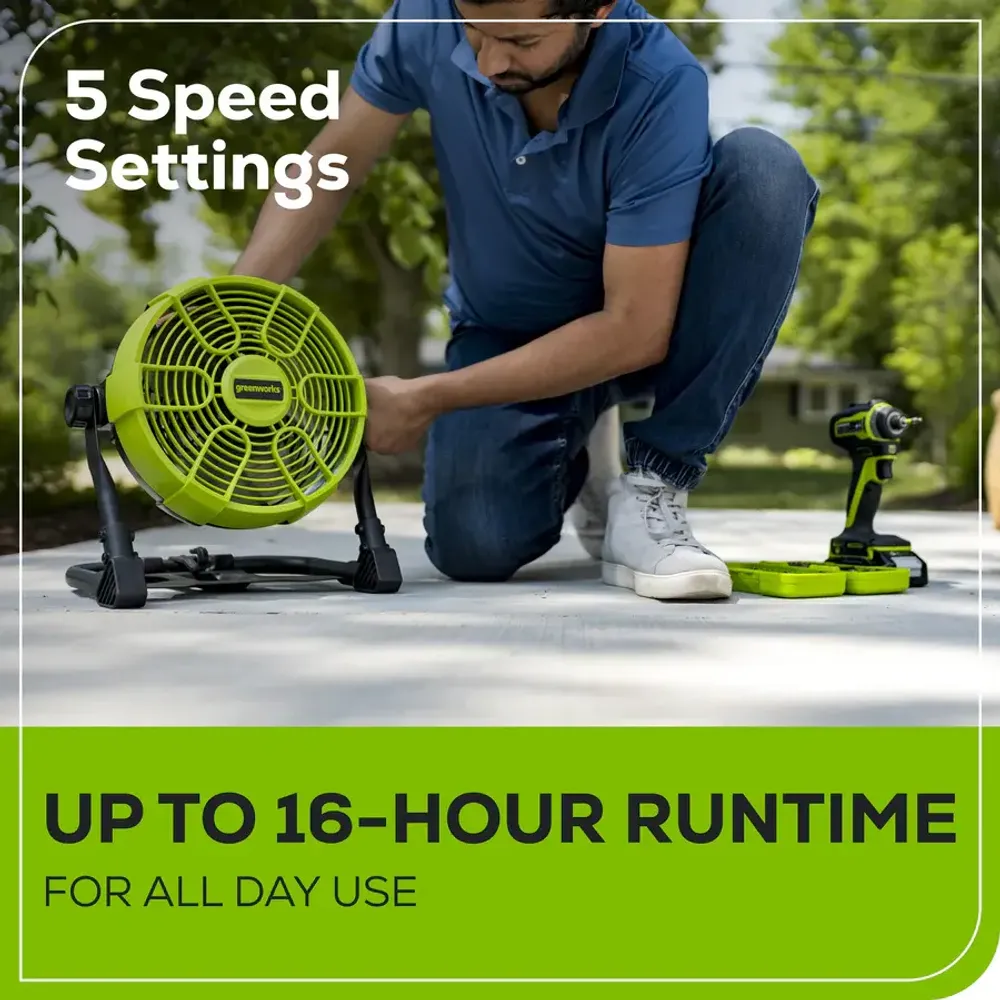 Вентилятор с гибридным питанием Greenworks G24FAN (без АКБ и ЗУ) 3503407