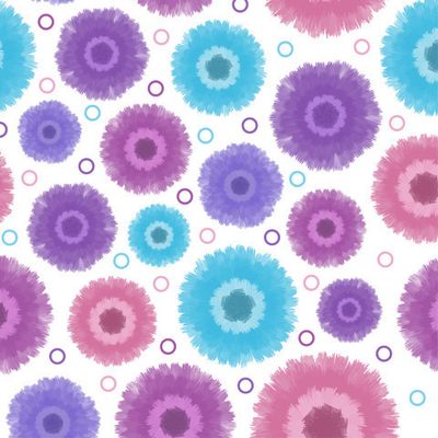 Разноцветные яркие цветы на белом фоне