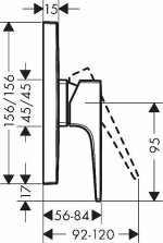 Смеситель для душа Hansgrohe Metropol 32565700