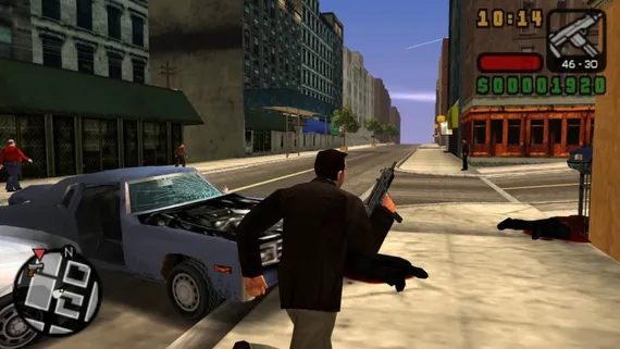 PSP Platinum GTA Liberty City Stories (Б/У, Английская версия, ULES-00151)