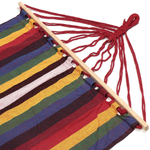 Гамак полотняный, 100х200 см, хлопок, дерево, в асс, 120 кг, Y6-1814