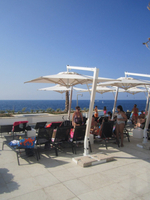 Зонт профессиональный 3х4 м Scolaro Pompei Braccio, белый, слоновая кость