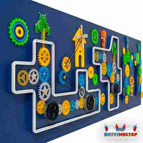 Интерактивная стена «Робомеханика», с подвижными шестерёнками