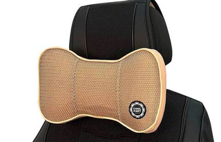 Подушка на подголовник Coolpart - MAXIMAL (1шт) - TZ-1113-BLBG ткань черн/беж сетка по центру