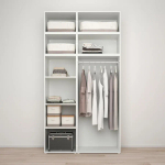 Платяной шкаф - IKEA PLATSA/FONNES  / ПЛАТСА/ФОННЕС ИКЕА, 140x57x261 см, белый