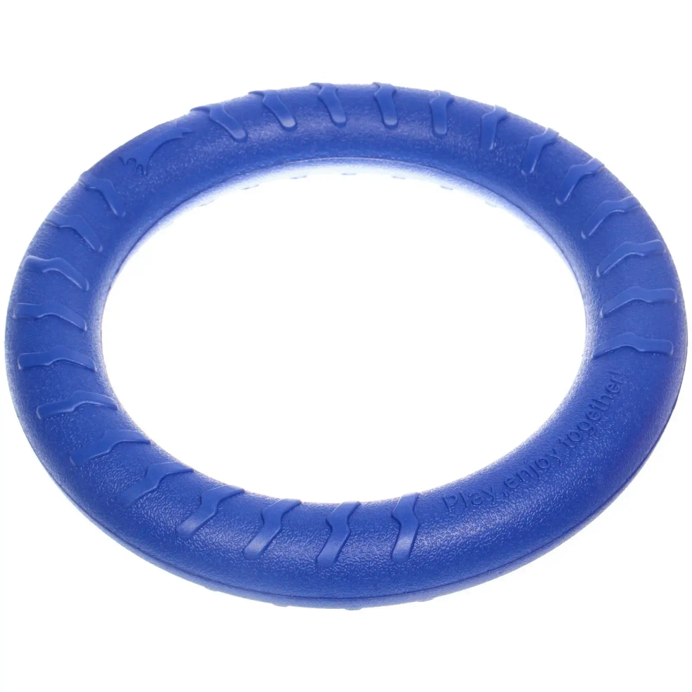 Кольцо - пуллер для собак средних и крупных пород «ЛЮБИМЫЙ БРО», цвет синий, d - 29см (подвес)
