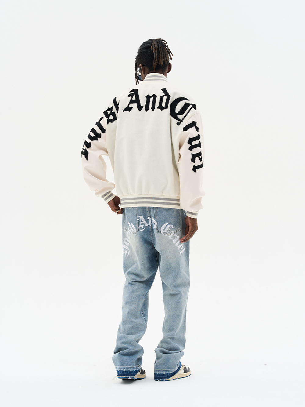 Бомбер HARSHandCRUEL "Gothic Logo" Varsity Jacket