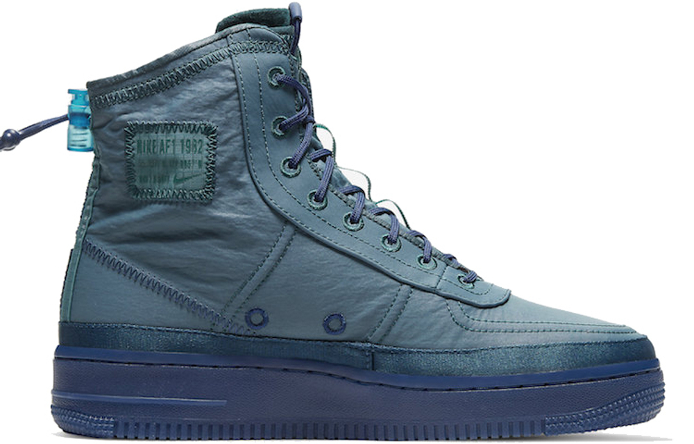 Кроссовки Nike Air Force 1 Shell Midnight Turquoise (Женская размерная сетка)