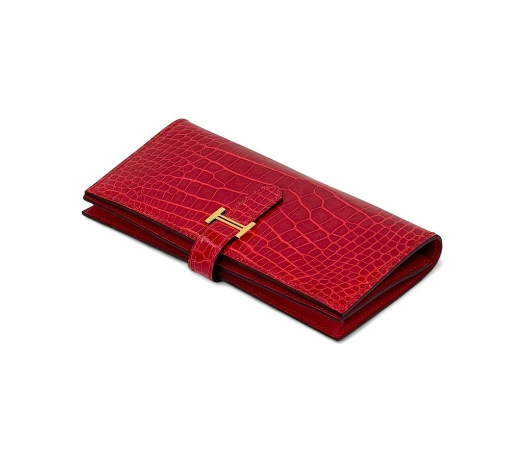 Кошелек Hermes из кожи крокодила