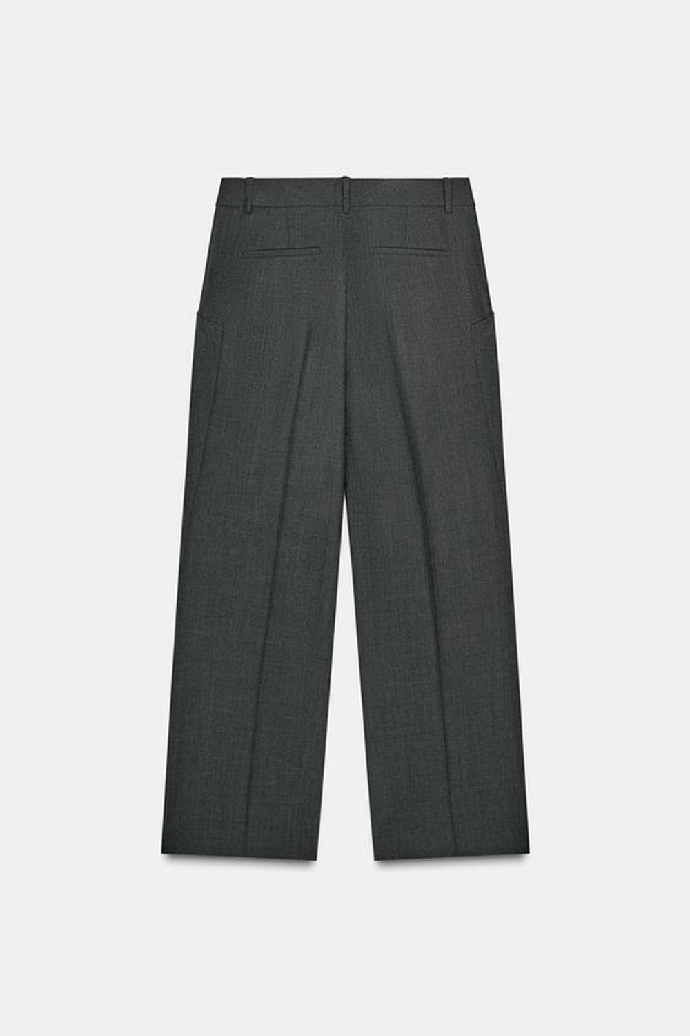 ZARA ШЕРСТЯНЫЕ БРЮКИ С КАРМАНАМИ — ZW COLLECTION LIMITED EDITION, ТЕМНО-СЕРЫЙ