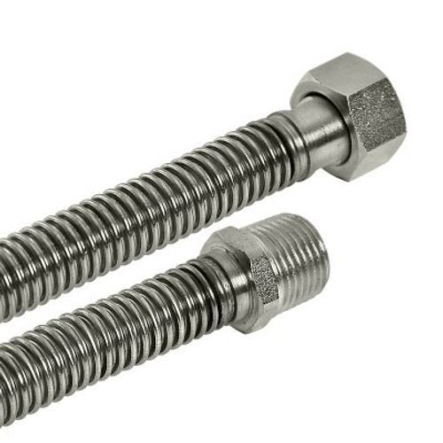 Подводка газа сильфон. D 1/2x3/4  0,5 м г/ш