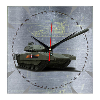 Часы настенные квадратные "Армата" Декор для дома, подарок