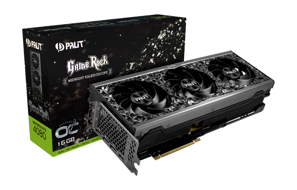 Видеокарта RTX4080 16384Mb Palit GAMEROCK OC 16G PCI-E 4.0 (NED4080S19T2-1030G) RTL
