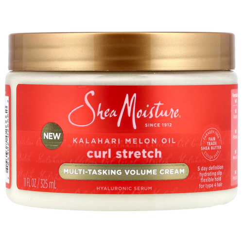 SheaMoisture, Curl Stretch, многоцелевой крем для придания объема, для типа волос 4, масло дыни калахарской, 325 мл (11 жидк. унций)