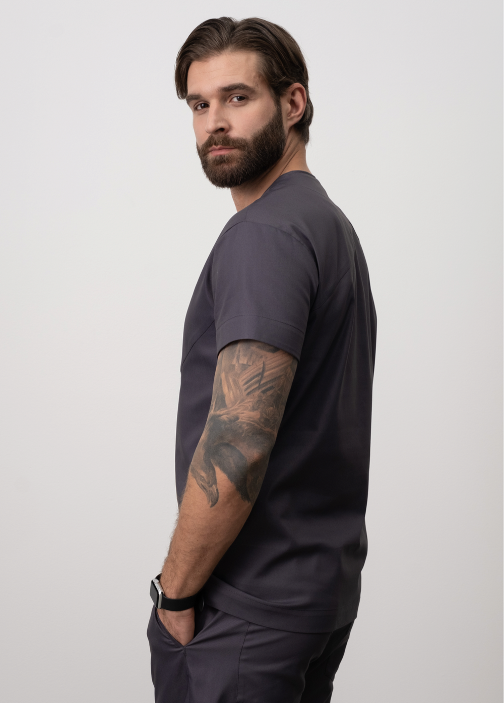 Медицинская туника с косым кроем