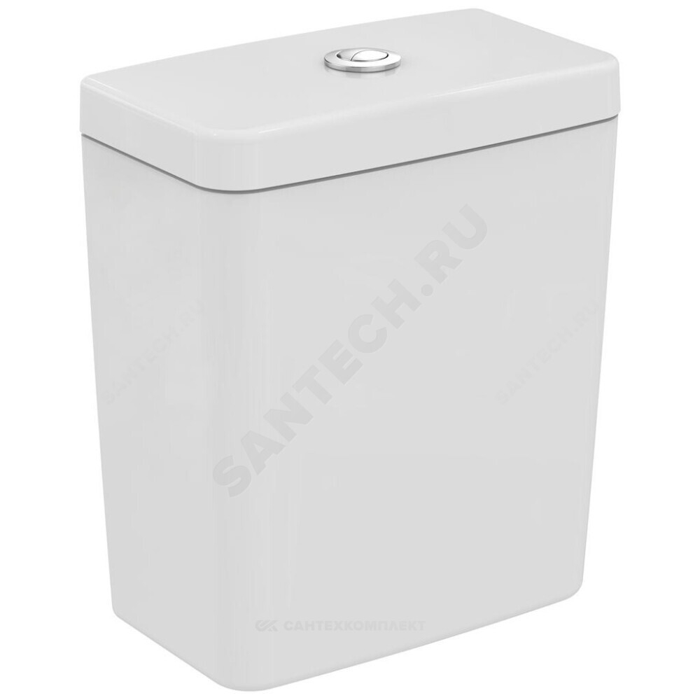 Бачок для унитаза нижний подвод арматура 2/реж слив кнопка белый CONNECT CUBE Ideal Standard E797001