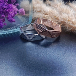 Серебряное кольцо 925 проба Геометрия, родий, арт.0002-01