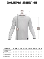 Лонгслив базовый для девочки с принтом