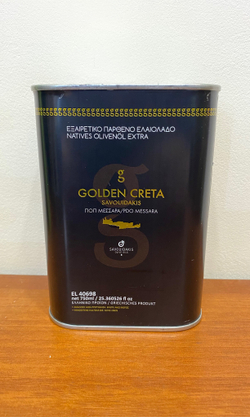 Оливковое масло EXTRA VIRGIN OLIVE OIL PDO MESSARA "GOLDEN CRETA 750 мл, ж/б, Греция
