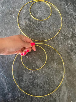 Набор каркасов для сумочки "Круглая 20 см" , ЗОЛОТОЙ металл 3 мм