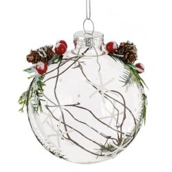 GAEM Украшение новогоднее "Шар" с декором, D 8 см, L8 W8 H9 см
