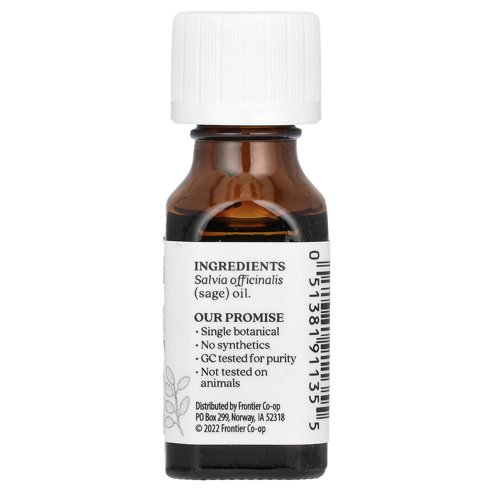 Aura Cacia, Чистое эфирное масло, шалфей, 15 мл (0,5 жидк. унции)