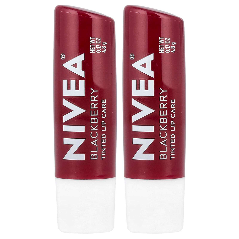 Nivea, Тонирующее средство для губ, ежевика, 2 пакетика, по 4,8 г (0,17 унции)