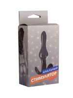 Черная анальная пробка с зауженным кончиком - 9 см.