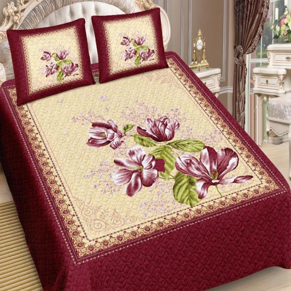 Покрывало шёлк с наволочками "РУ. ЭДЕЛЬВЕЙС", Россия. Покрывало шёлк с наволочками "РУ. ЭДЕЛЬВЕЙС", Россия.