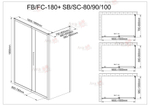 Душевой уголок AvaCan FB 160-180+ SB 90 MT