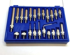 Комплект переходников для микрометров индикаторного типа (22 штуки в комплекте) М2,5 х 0,45