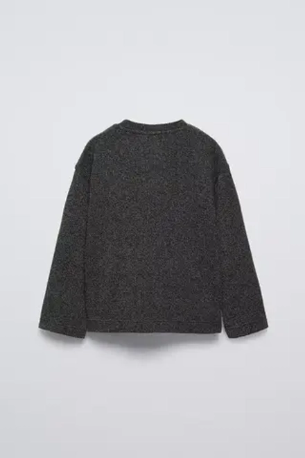 ZARA ФУТБОЛКА ИЗ ТКАНИ SOFT TOUCH, СЕРЫЙ