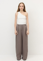 Брюки палаццо из смесового льна