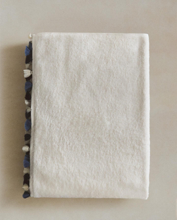 Zara Home - Банное полотенце с бахромой, синий, 50х90 см