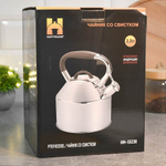 Чайник 3,5л со свистком, черная ручка, индукция, НМ 55238