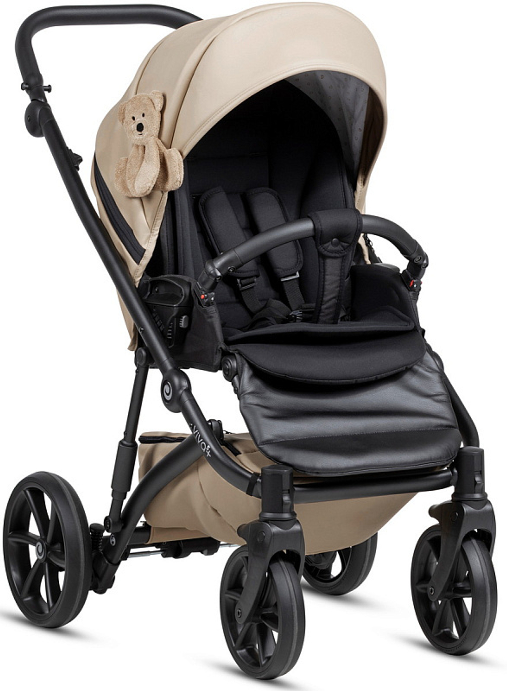 Детская коляска Tutis Viva 5 Plus Teddy 3 в 1 с автокреслом Elo Lux Black 111 Creamy