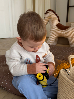 Джемпер вязаный oversize деревья